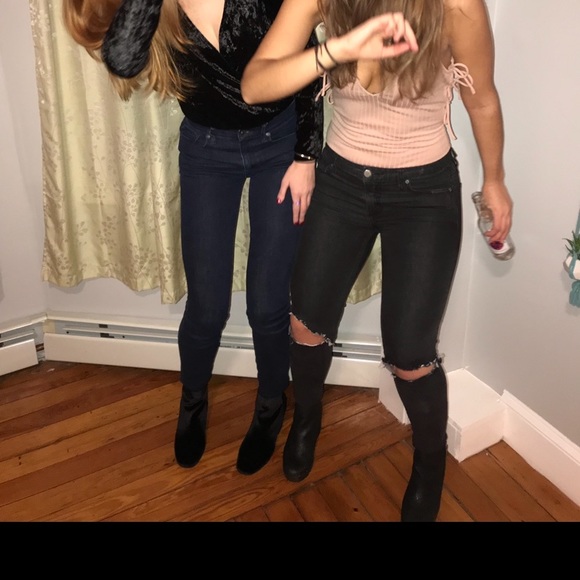 Mauve colored side tie body suit - Picture 4 of 5